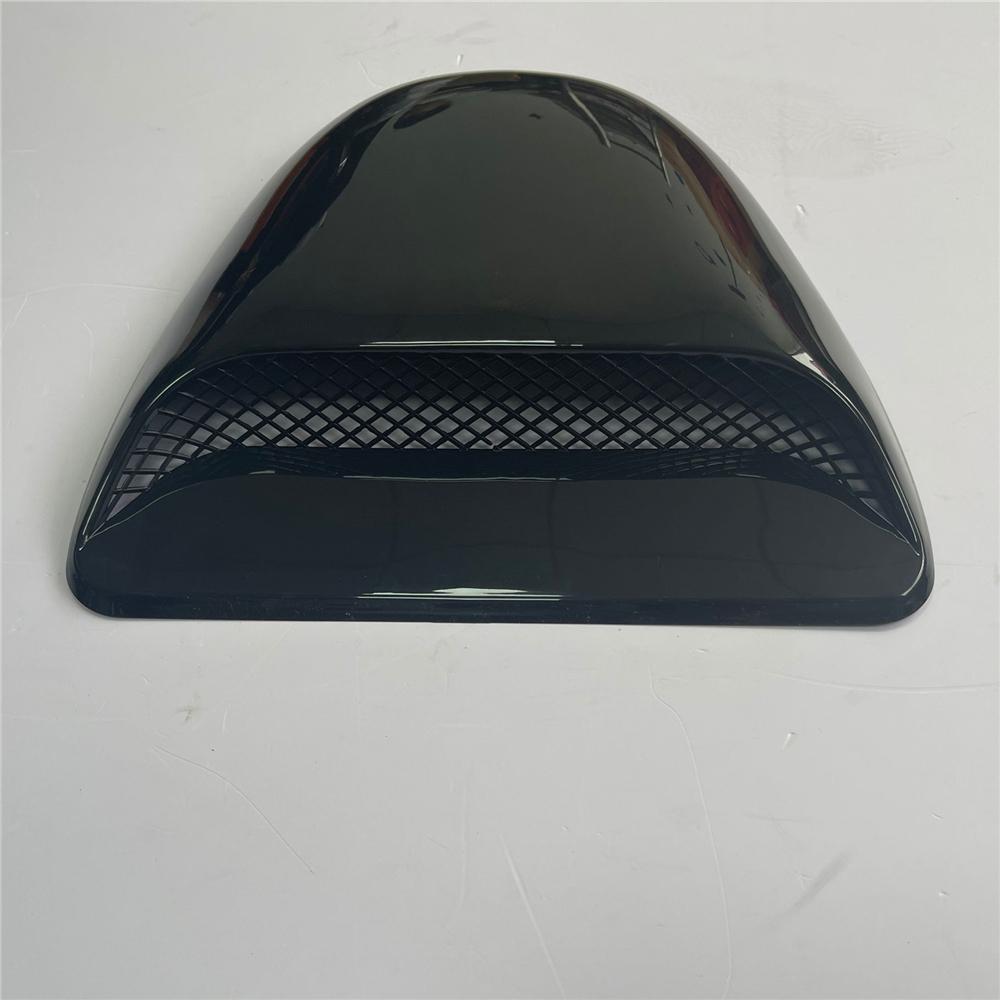Decorative Air Flow Intake Hood Scoop Vent Bonnet Cover Glossy Black Universal