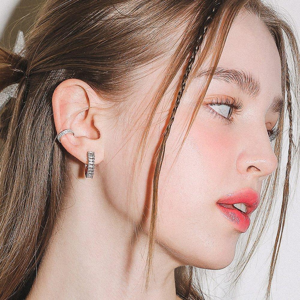 J.Lauren [Aube] Cubic Setting Silver Ear Cuff Ae015
