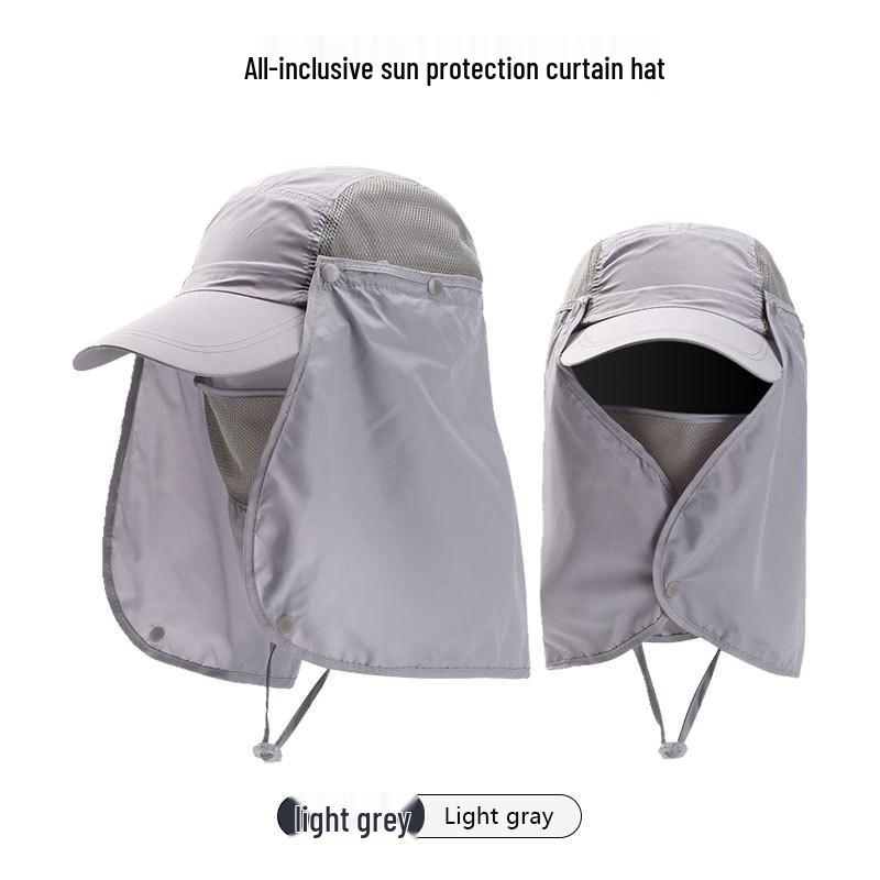 Unisex UV Protection Hat with Detachable Flap – Quick-Drying Sun Hat for Climbing and Fishing