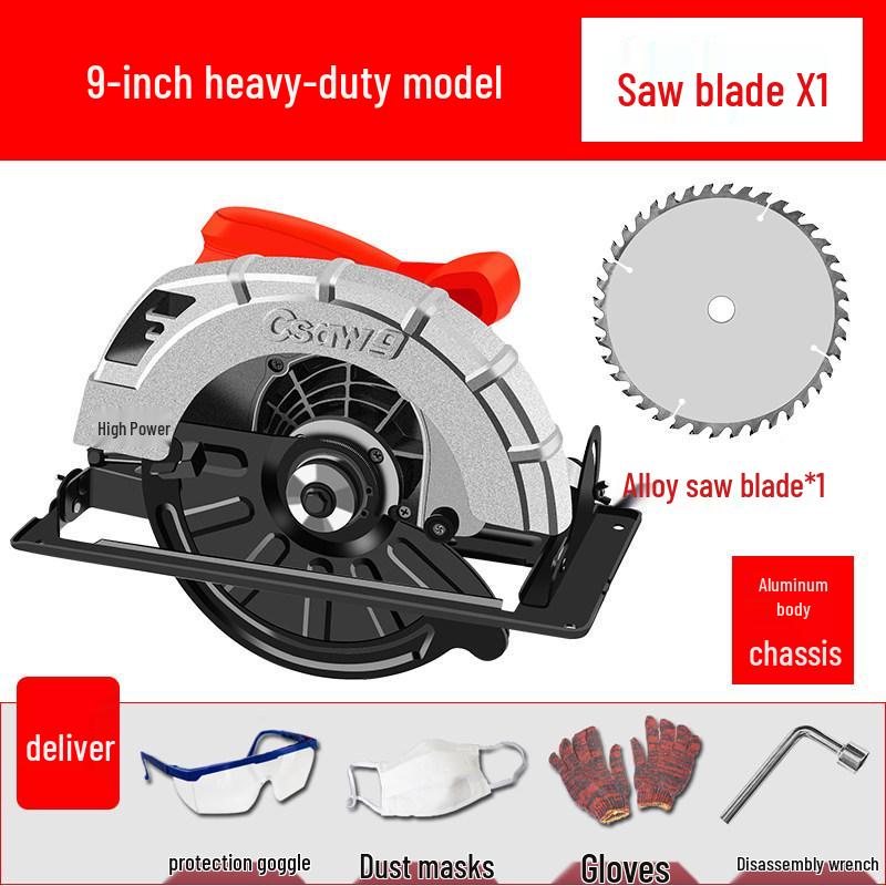 7-Inch/9-Inch Multi-Functional Handheld Electric Circular Table Saw for Woodworking