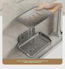 Punch-Free Wall-Mounted Soap Rack, Space-Saving Aluminum with Dual Drain Design