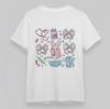 Women's Oversize Classic T-Shirt Chill Pills Cartoon Bunny Medical Elements Tee