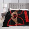 Soft Blanket Adult Travel Obsession Red Neon Horror Movie Throw Blanket Flannel Bedspread For Outdoor Fluffy Sofa Bed Cover