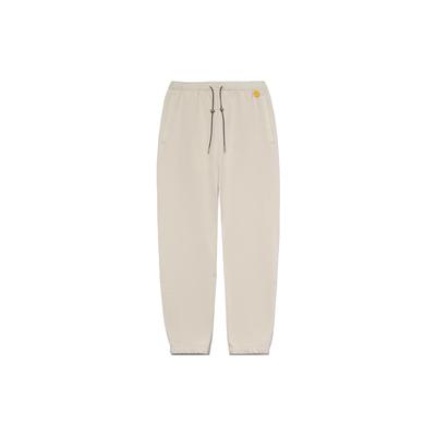 Li Ning Sports Lifestyle Series Solid Color Drawstring Cuffed Sweatpants Women Bottoms Eggshell-Gray AKLRF14-2