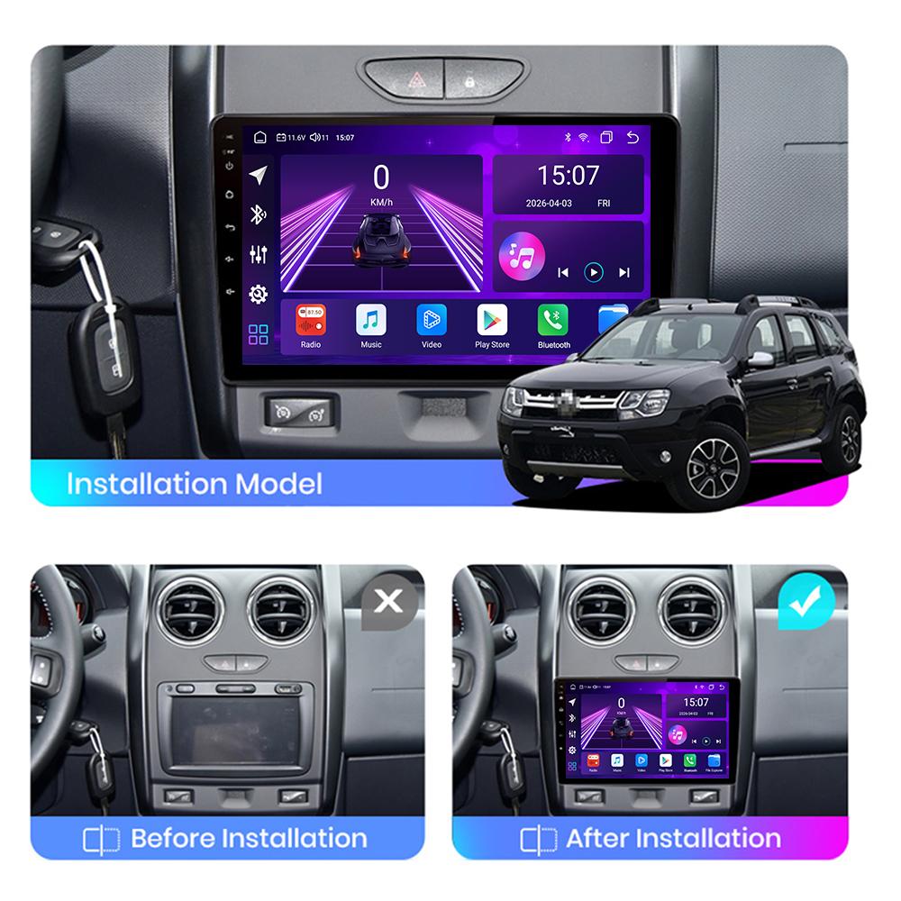 Android Car-Play Car Radio For Renault Duster 2015-2020 Multimedia Player Head Unit Stereo GPS Navigation BT WIFI,8 CORE ,2+32GB
