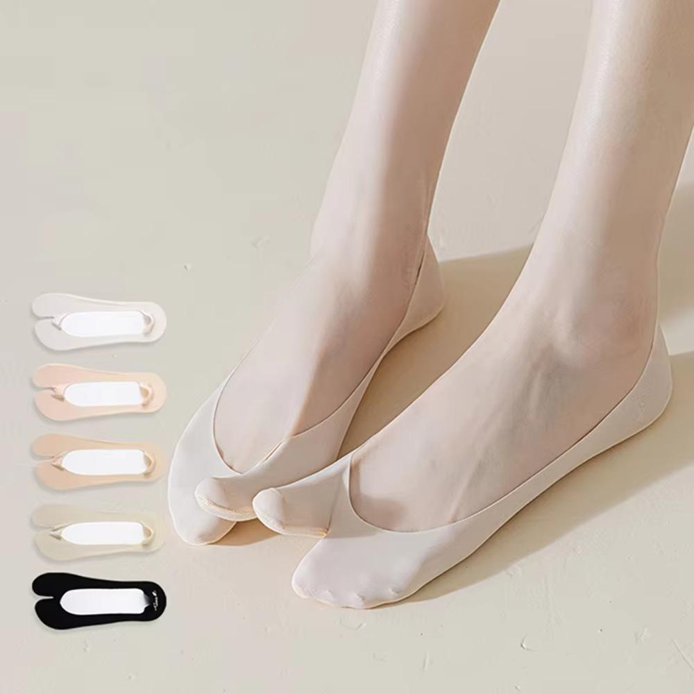 5 Pairs Soft Cotton Split Toe Socks Breathable Tabi Sox New Two Toe Socks  Women Ladies