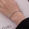 925 Sterling Silver Möbius Loop Bangle - Youthful, Niche Design Women's Bracelet