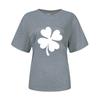 Dammode Casual St. Patrick's Day tryckt t-shirt med rund hals, kortärmad topp