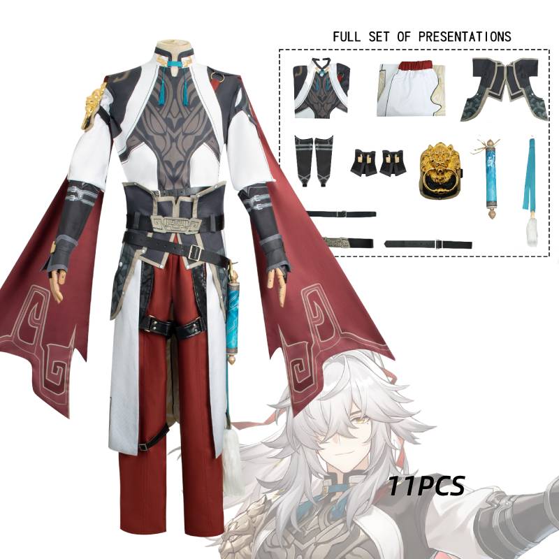 Honkaistar Jingyuan Rail Cosplay Costume Set Halloween Carnival Dress Up Props