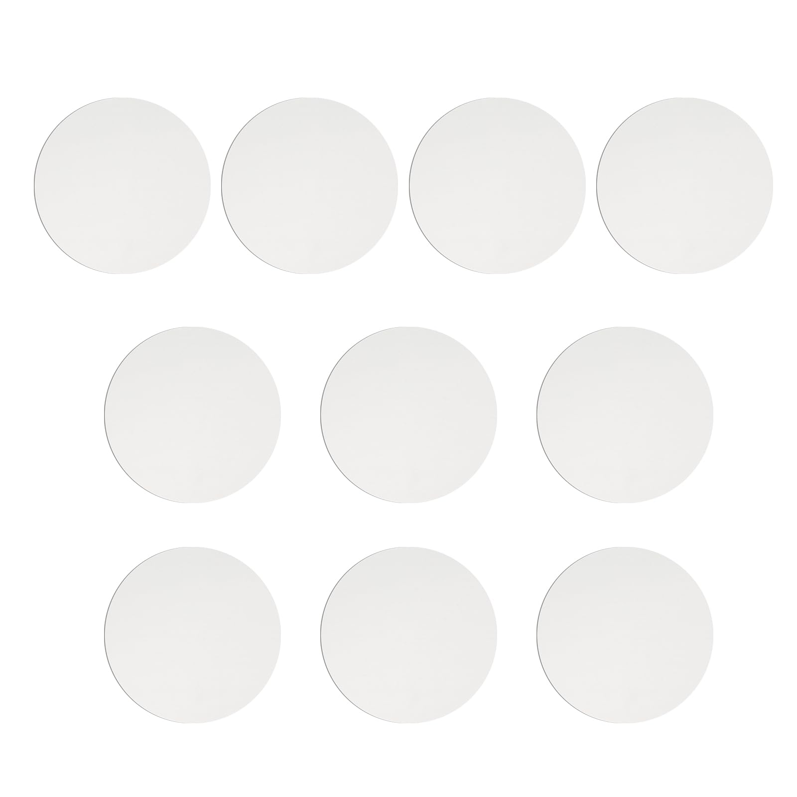 PATIKIL 10 Pieces Steel Plate 50mm Round Strong Double Sided 50mm серебряный