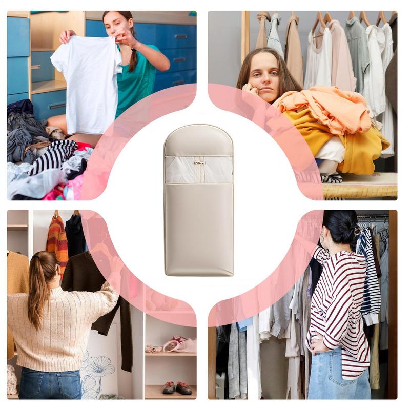 Garment Bag for Suit Coat Dust Cover Hangable Space Saver Dustproof Protective with Self-Compression Zipper for Jackets Shirts