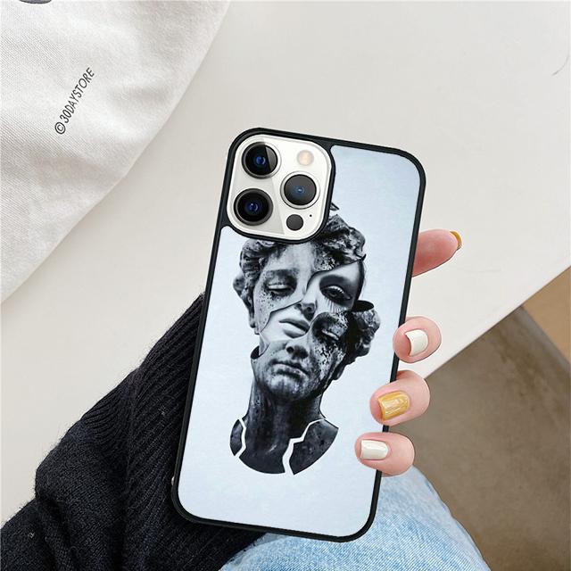 Greek Aesthetics Plaster statue art Phone Case For iPhone 17 Air 15 16 Cover 11 13 14 Pro Max 12 Plus Max Fundas