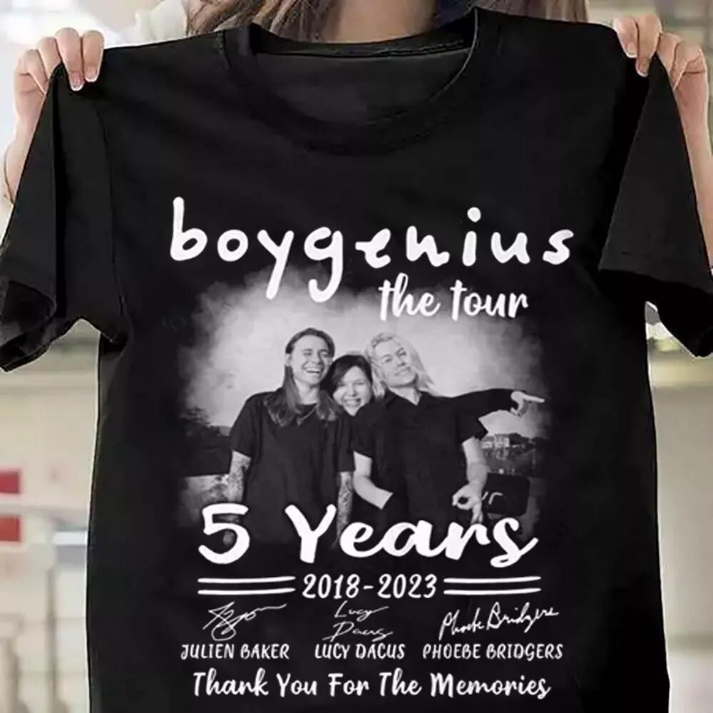 

NEW Boygenius The Tour 5 Year 2018-2023 Black All Size Shirt Unisex T-Shirt L