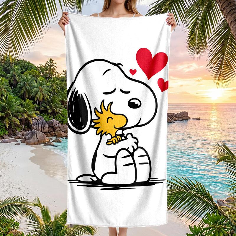 Large Beach Towel Quick Dry Absorbent Towel For Beach IndoorSnoopy Peanuts