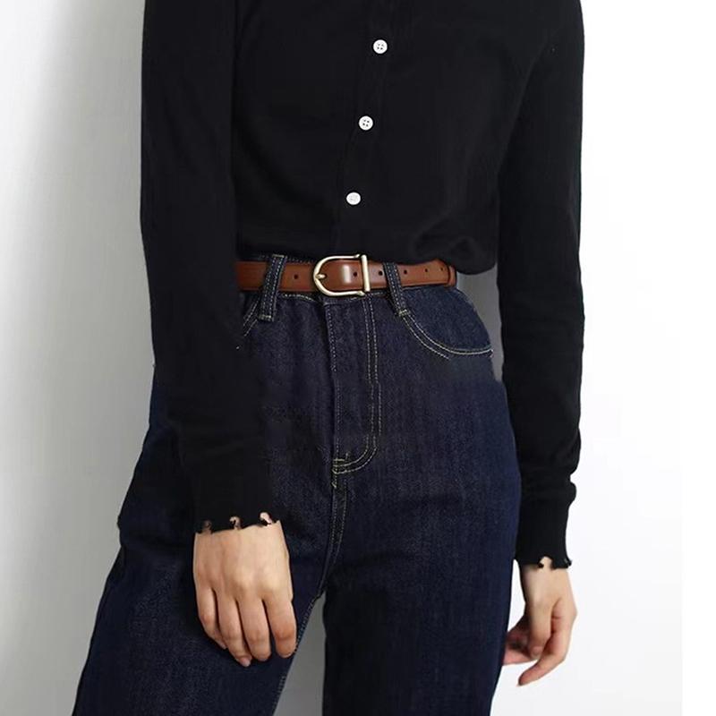 Luxury Designer Women Belt Genuine Leather Female  Metal Belt Buckle Waistband 3 Colors High Quality Trend Belt Lady