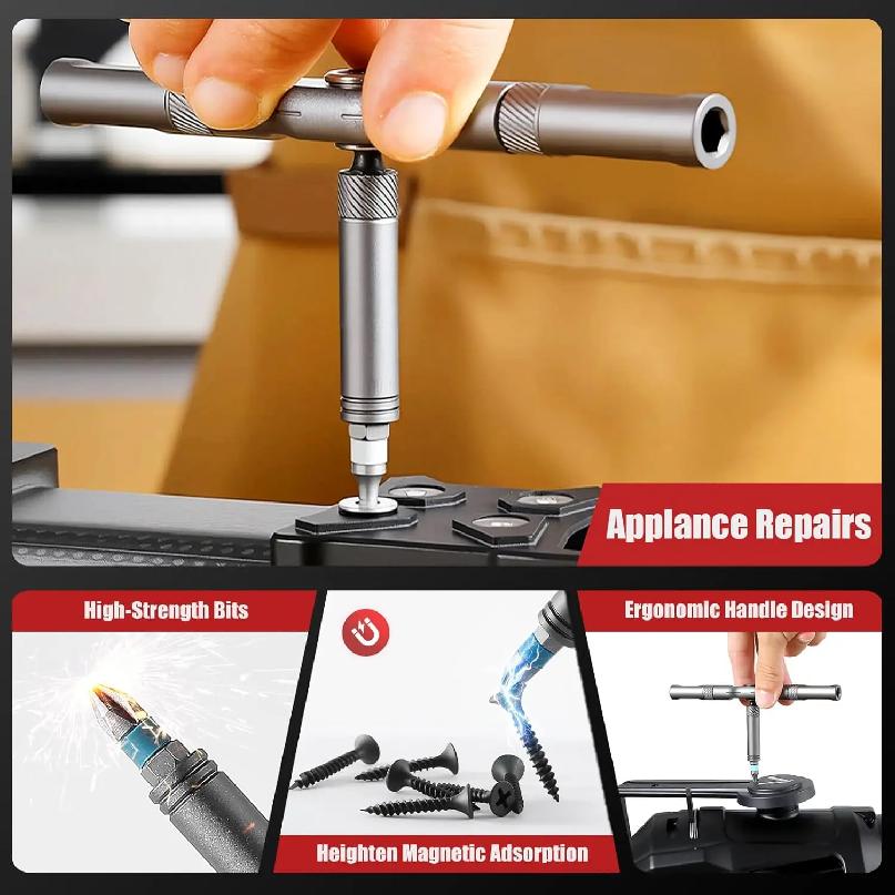 Multifunction Ratchet Screwdriver Set Multi Magnetic Bits Mini Repair Tool Kit Household Tool For PC & Desk Etc.