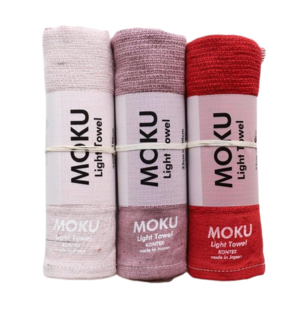 Contex MOKU Face Set of 3 <59513-90> Towels, Medium, (Baby Pink, Pink, Red)