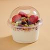 250ml Disposable Plastic Pudding & Dessert Bowls with Lids, 50-Pack