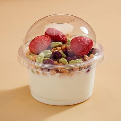 250ml Ciotole Monouso in Plastica per Budini e Dessert con Coperchi, Confezione da 50