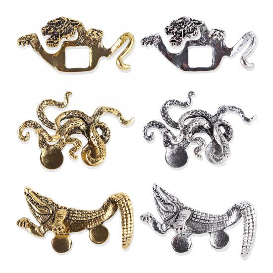 Unisex Brož Tygr Chobotnice Zvířecí Design Klopy Obleku Košile Špendlík Kabelka Přívěsek Brož Doplněk k Večernímu Oblečení