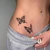 Butterfly Tattoo Sticker Ins High Value Waterproof Long-Lasting Waist Belly Sexy Babes Temporary Tattoo Sticker