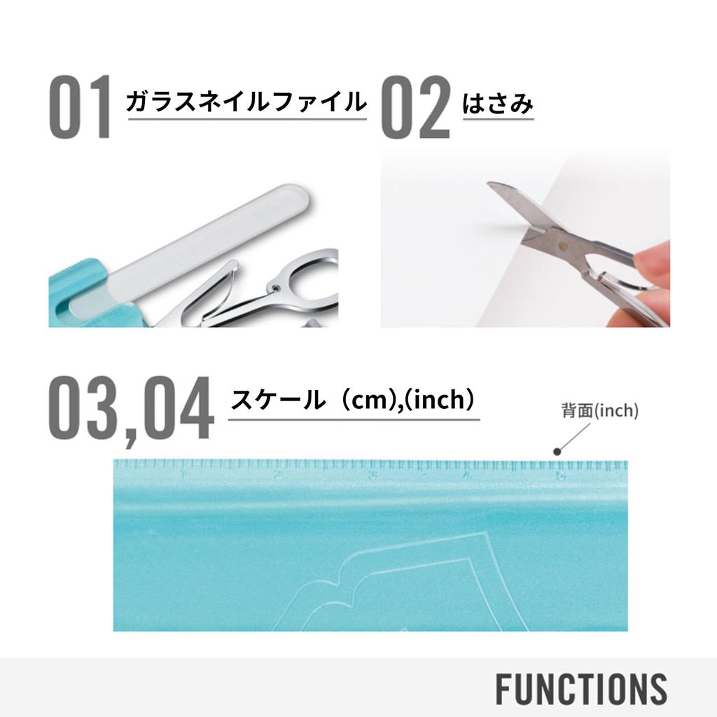 VICTORINOX SwissCard Nagelpflege Eisblau Transparent Nagel Nagel Glasnagelfeile mit 13 Notfall Kompaktfeile, Polierer, Schere, Funktionen, Verwendung, [ ]