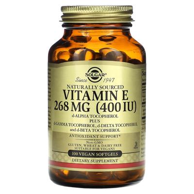 Vitamina E, 268 Mg (400 UI), 100 capsule molli vegetariane