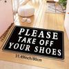 Please Remove Shoes Doormat - Black Non-Slip  Rug for Living Room Bedroom Game Room, Easy Clean Floor Mat Entryway Decor