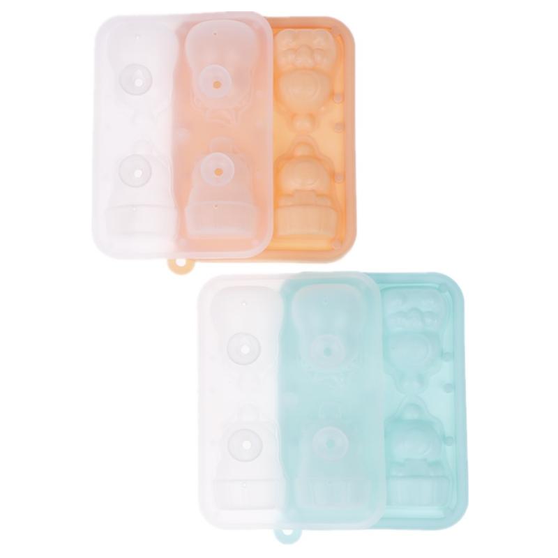 4 aufeinanderfolgende Capybara-förmige Silikonform Cartoon-Tier Schokoladenkuchenform Süßigkeitenpudding Eiswürfelbehälter Handgemachte Seifenform