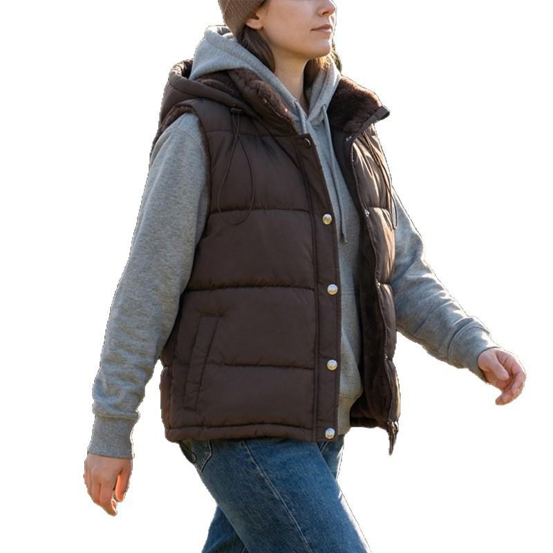 European station vest women's new winter feeling stacked cotton clothes vest sleeveless jacket vest vest vest vest