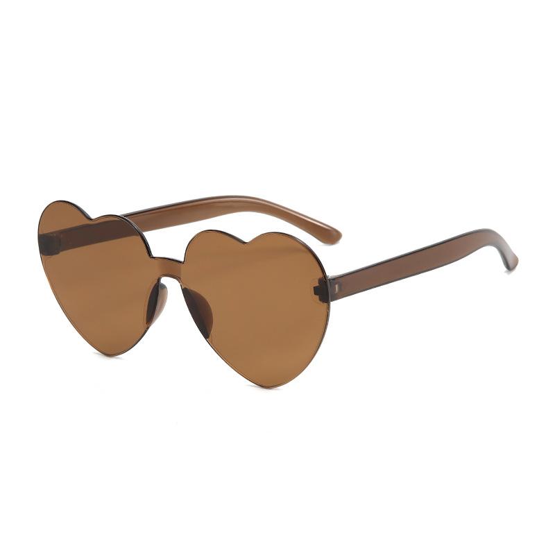 Heart-Shaped Sunglasses Kids Girl Boy Jelly Colored Love Sunglasses Children Pc Lens For Summer Beach Outdoor Activities