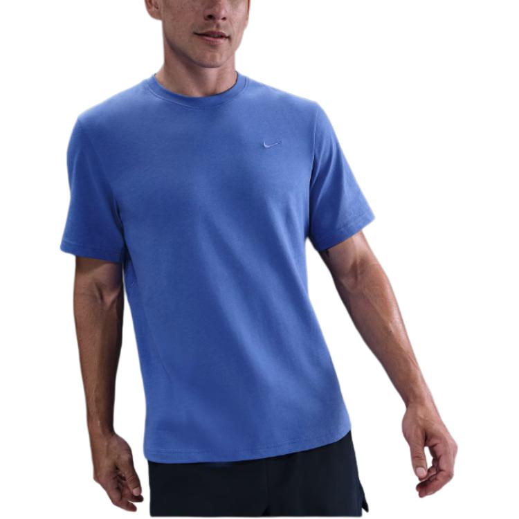Nike Embroidered Pullover Round Neck Short Sleeve T-Shirt Men Tops Blue DV9831-411