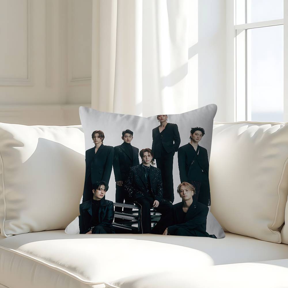 

KPOP G-GOT-7 Cushion Cover Pillowcase Upholstery Sofa Throw Pillow Home Decor Pillowcas 16x16Inch