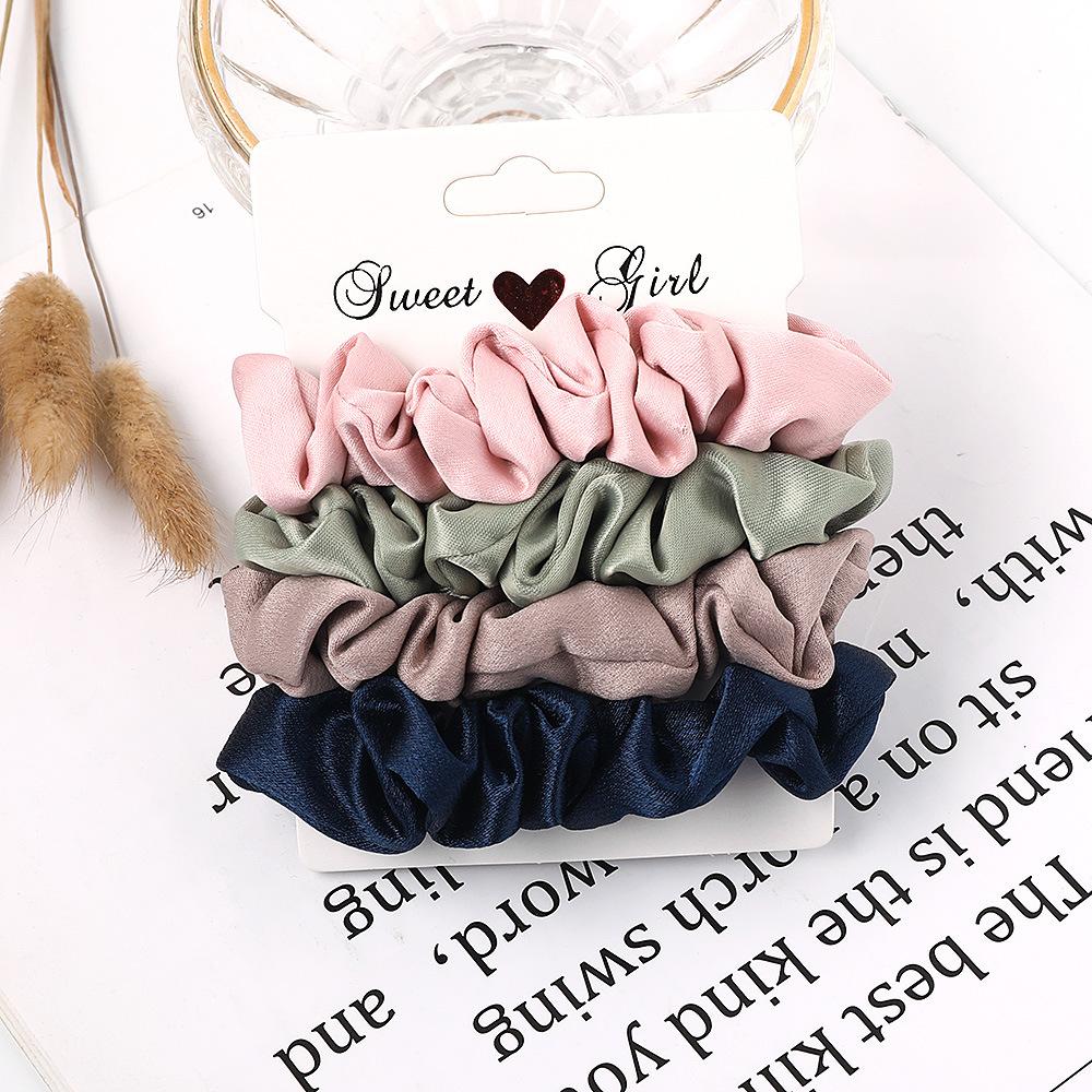 Simple Fabric Hair Rope Set Small Scrunchie Women Girls Kid Elastic Hair Rubber Bands Accessories Tie Hair Ring Holder Headdress