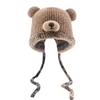Plush Bear Bag Hat Women's Autumn and Winter Warmth  Fleece Woolen Hat  Cold Proof Ear Protecting Knitted Hat