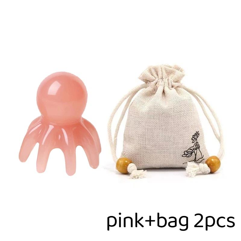 Resin Octopus Scalp Massage Comb Stress Relief Meridian Unblock 1/2Pcs Lightweight Head Massager for Shower Hair Care Use