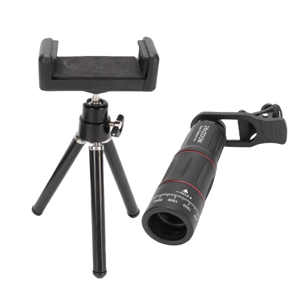 Phone Camera Lens Kit Fit for IOS Phone Universal 28X Telephoto Lens with 0.6X Wide Angle Lens 20X Macro Lens 198