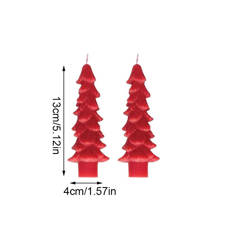 

2 шт./коробка Форма дерева Креативный воск Рождество Рождественская елка Свечи Дом Золотой порошок Настольные украшения 25/13 см