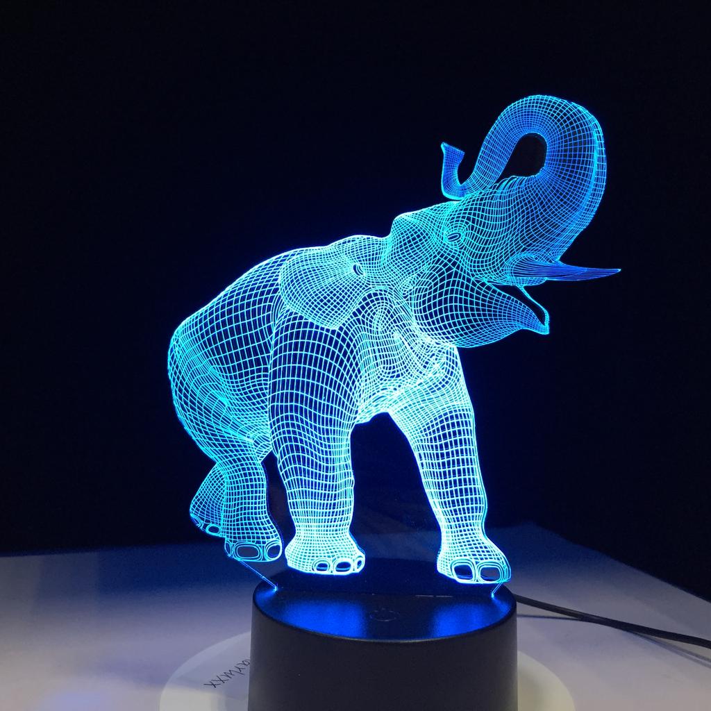 Factory Dropshipping ODM Rechargeable Touch Switch Dog Arylic Panel Box Table Night Lamp  16 Colors Change 3D LED Light