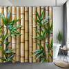 Green Bamboo Shower Curtain Zen Meditation Nature Botanical Polyester Fabric Shower Curtains Bathroom Decor With Hooks