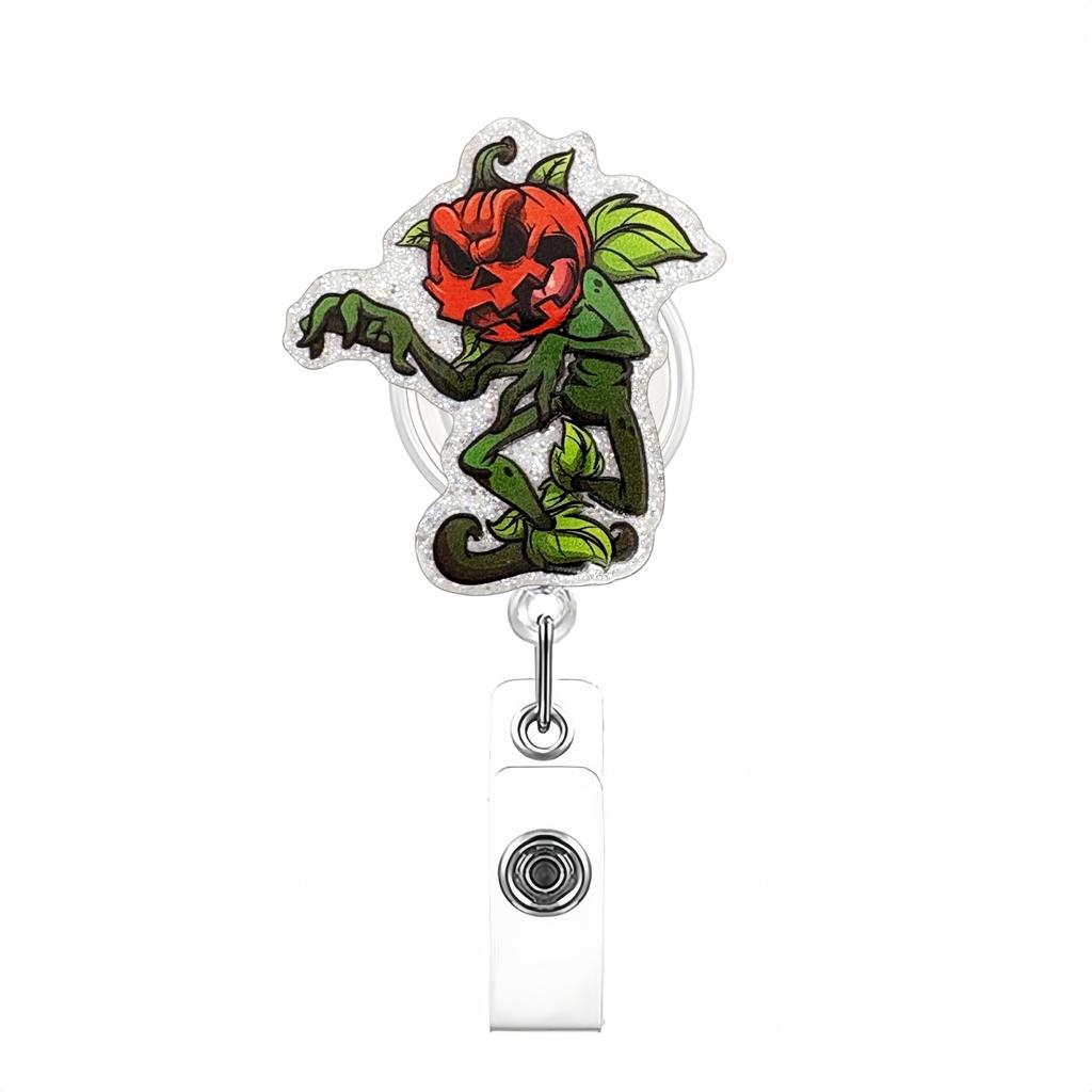 Funny Halloween Badge Reel Retractable For Nurse Doctor Horror Spooky Ghost Badge Holder With Alligator Clip Id Name Card Access