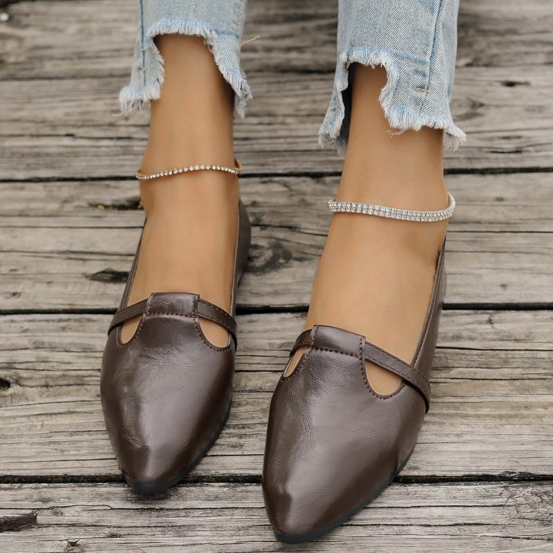 

2025 Новые весенние и осенние туфли на плоской подошве, женские туфли с мягкой подошвой на весну 36 коричневый