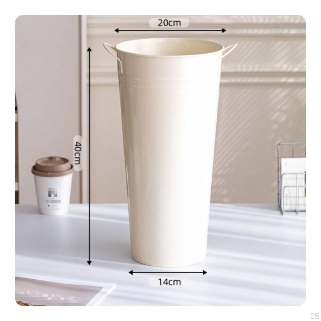 Secchio Fiori Ferro Manici Doppi Vaso Metallo Fiori Secchi Manico Doppio per Matrimonio 20CM