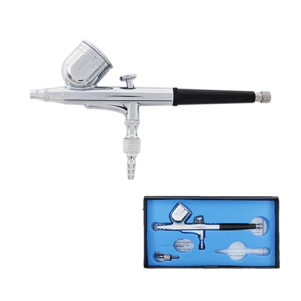 Mini Airbrush Kit with Drip Tube 0.3mm Needle 2ml Caravity Feed Cup Airbrush Pen for Makeup Art