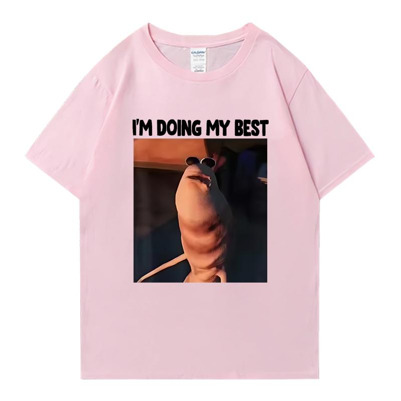 

Funny I m Doing My Best Marcus The Worm Meme Oversized T-shirt Men Women 100% Cotton Short Sleeve T-shirts Unisex Crew Neck Tops 4XL