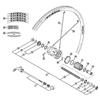 SHIMANO Repair Parts Hub Axle Assembly 142mm Distance Y26898010 (Hollow Axle/Ball 100mm) HB-7600-F
