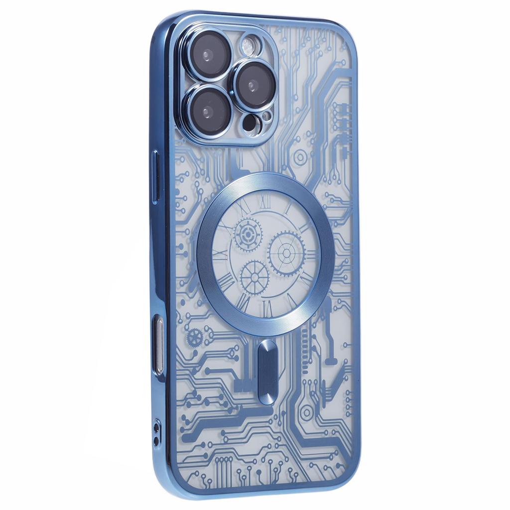 AR-Serie Für iPhone 16 Pro Hülle Kompatibel mit MagSafe Gear Design TPU Handyhülle mit Linsenfolie