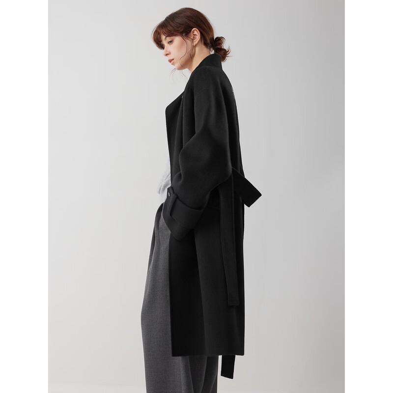 ELLE Women's Premium Merino Wool Long Coat
