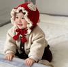 Festive Red Knit Baby Hat for Boys and Girls - Warm and Cozy for Autumn and Winter, Perfect for First Birthdays