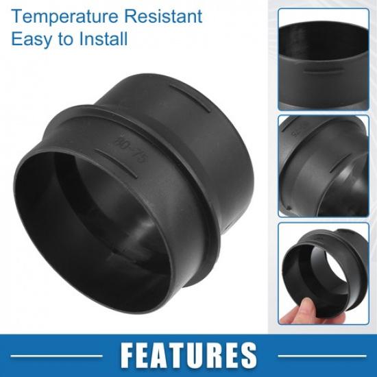 Single Air Ducting Connector Straight Air Heater Duct Pipe 80 to 75mm Universal